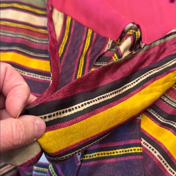 Lauren, Ralph Lauren silk striped wrap, sarong style, skirt. Size Small. Lined. - Picture 11 of 12